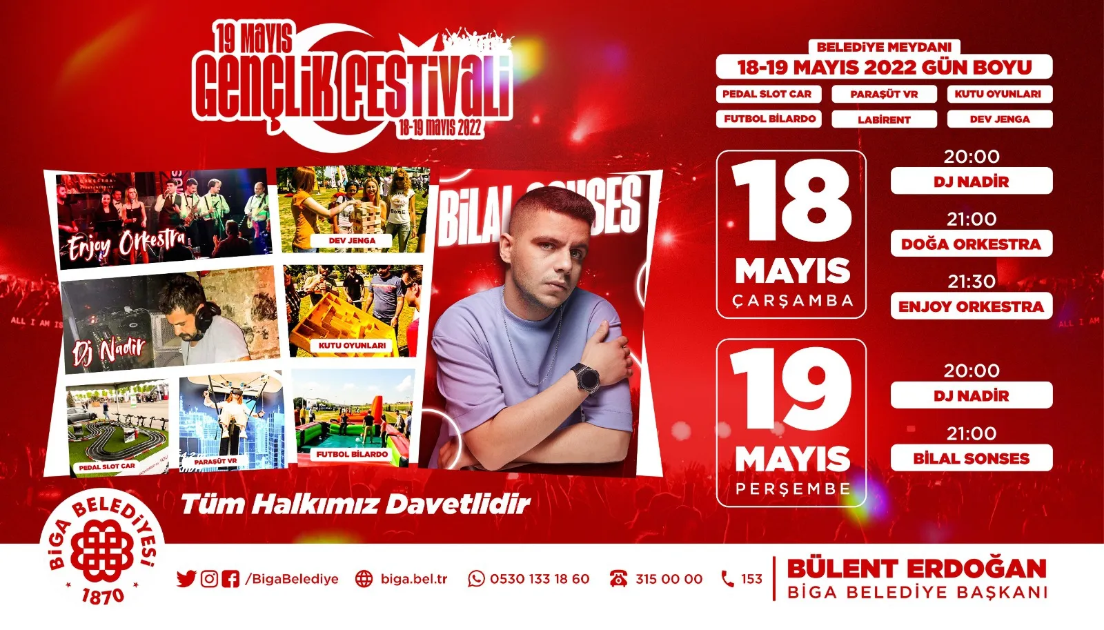 Biga Belediyesi, 19 Mayıs Gençlik Festivali Düzenliyor
