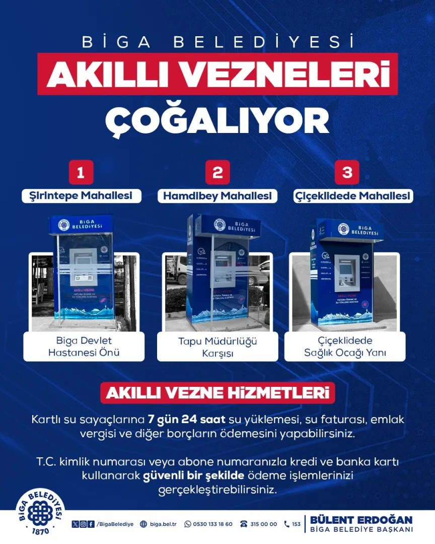 Biga Belediyesi Akıllı Vezneleri Çoğalıyor