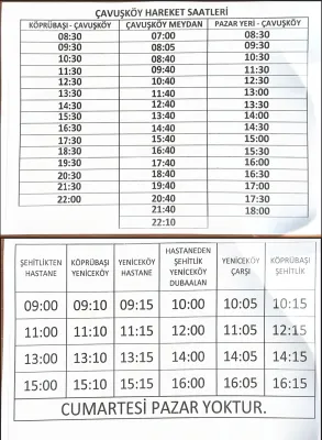 BİGA BELEDİYESİ S.S.76 NO.LU BİGA ŞEHİRİÇİ MİNİBÜSLERİNİN KIŞ UYGULAMASI GÜZERGAHLARI VE KALKIŞ SAATLERİ