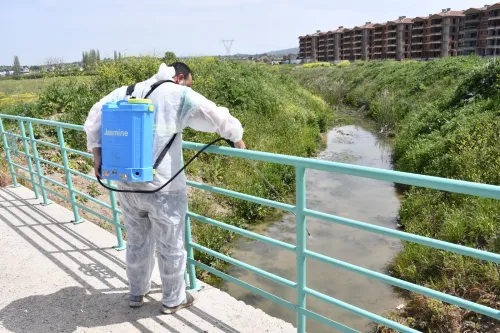 Biga Belediyesi'nden Larva İlaçlaması